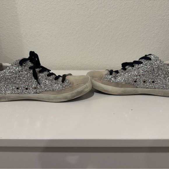 Golden Goose Superstar Glitter Sneakers Sz 40 - Picture 3 of 5